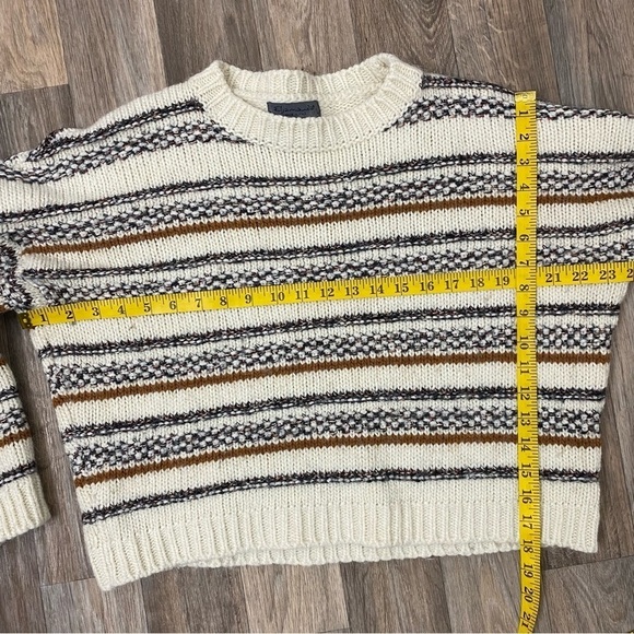 Elsamanda Sweater Striped Wool Alpaca Blend Anthropologie Womens size L - Picture 7 of 10